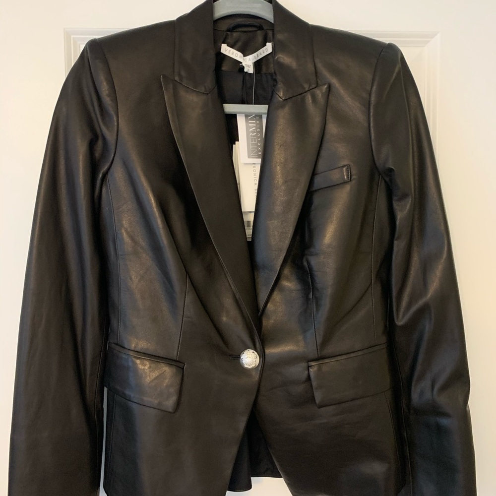 Veronica Beard Leather Blazer Size:0